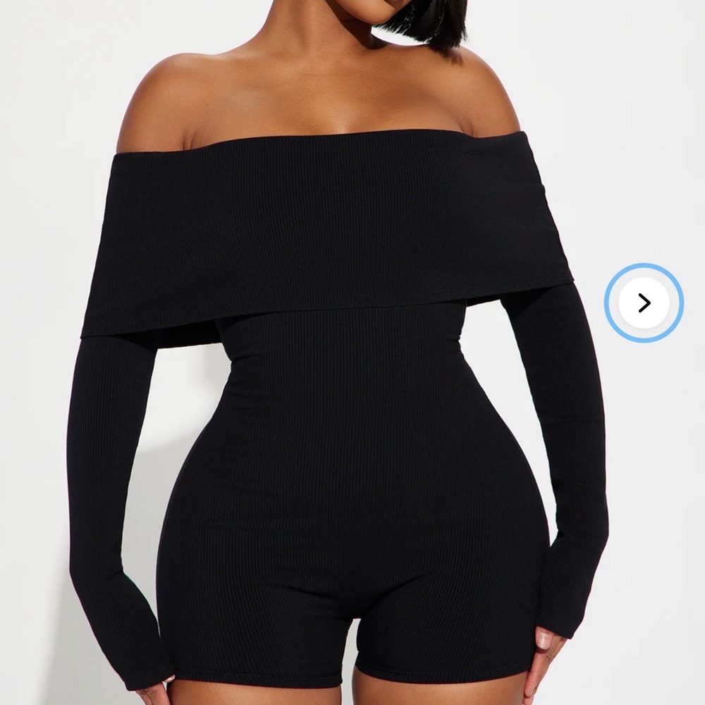 Fashion Nova Jessica Snatched Romper Black XS